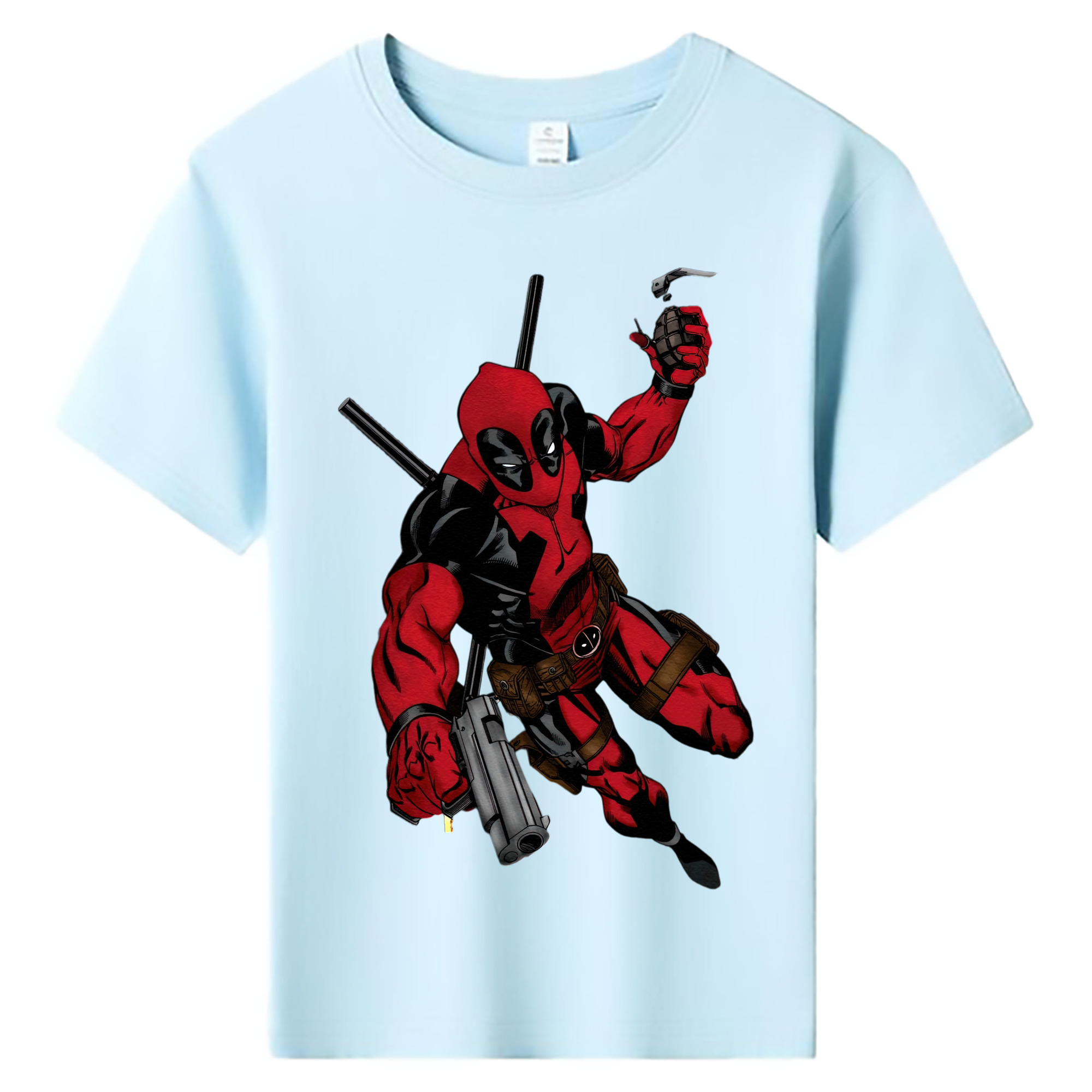 （画像用） Deadpool デッドプール 綿100％キッズTシャツ（フロントプリント）